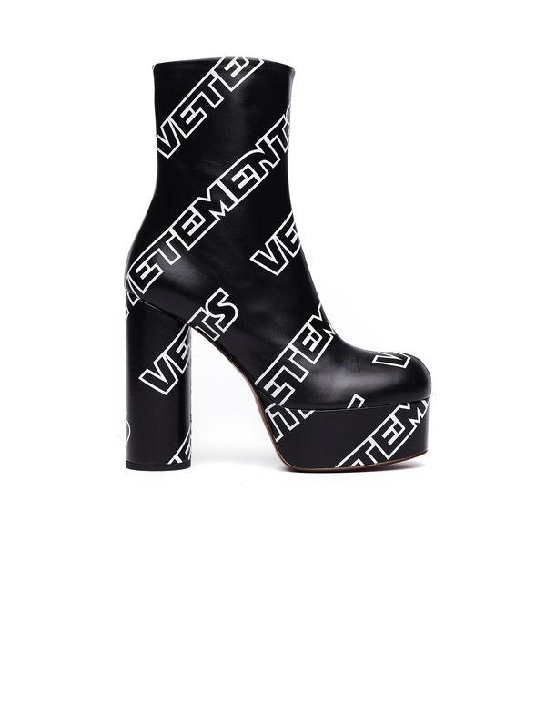 Vetements Logo - Vetements Logo Platform Ankle Boots on Garmentory