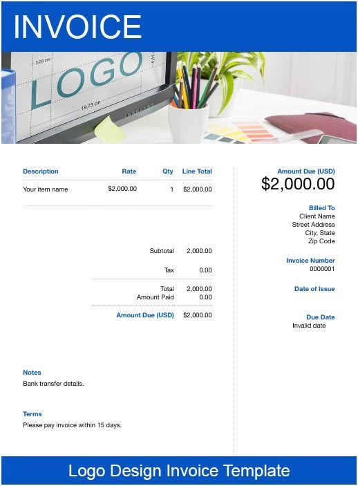 Invoice Logo - Logo Design Invoice Template | Free Download | Send in Minutes