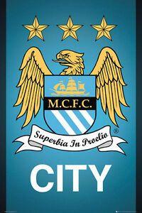 M.C.f.c Logo - MANCHESTER CITY FOOTBALL CLUB Man City MCFC Crest Logo Official Wall