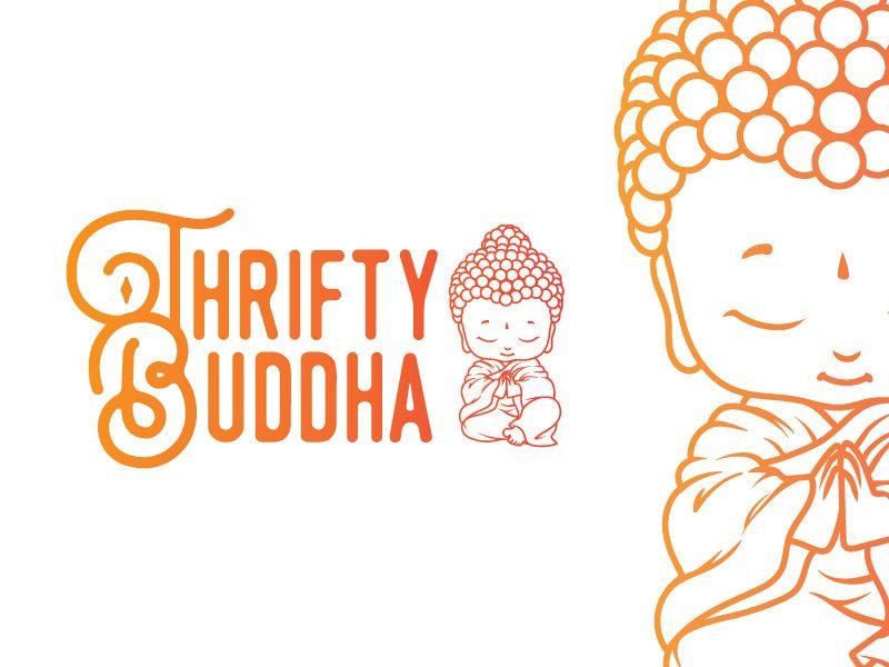 Buddha Logo - Thrifty Buddha // Logo Design by Tina Floersch on Dribbble