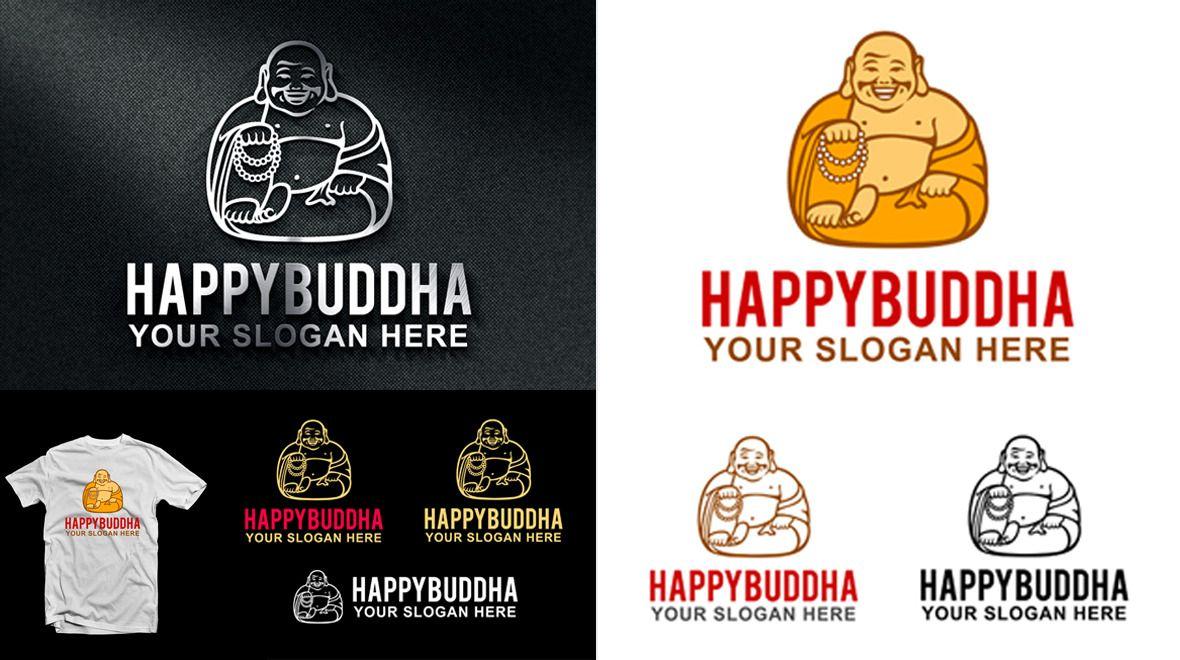Buddha Logo - Happy Logo & Graphics