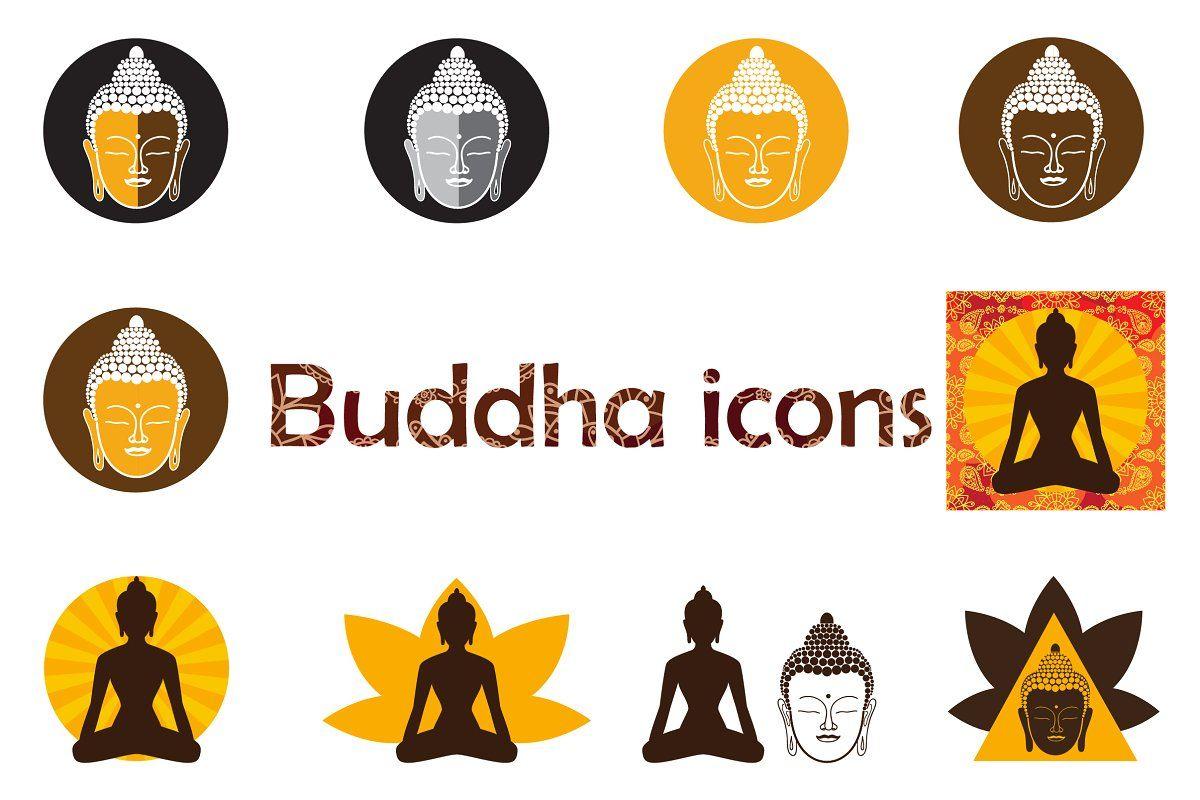 Buddha Logo - Set of Buddha icons