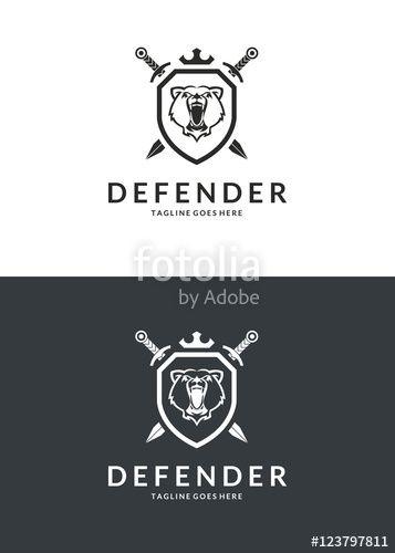 Defender Logo - Defender logo. Bear logotype 