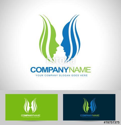 Faces Logo - Flower Faces Logo Design. Faces Logo Vector Stock image and royalty