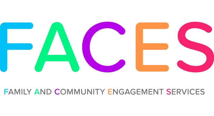 Faces Logo - FACES works with schools, families and communities to ensure student