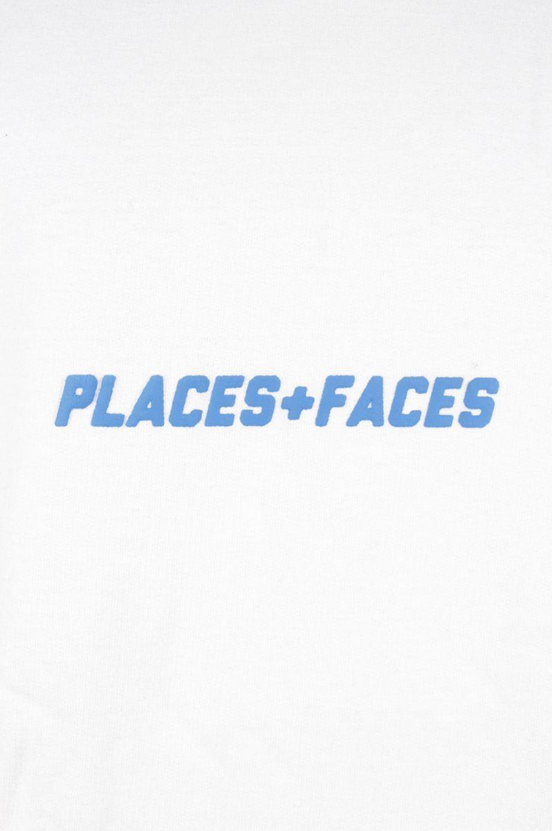 Faces Logo - WHITE HOODIE BLUE BELLY LOGO PLACES+FACES (play Shizu plus Fay Shizu)