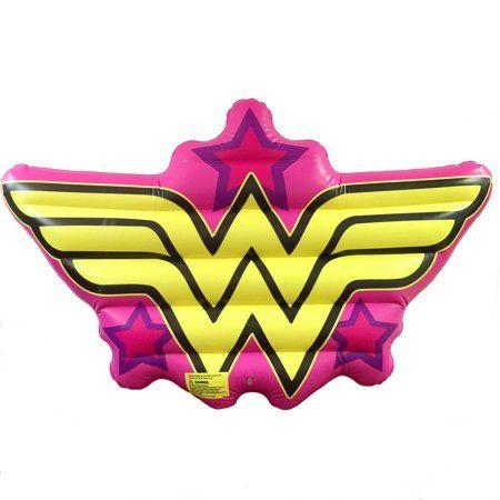 Wonderwoman Logo - License 2 Play - Pool Float Wonder Woman Logo, 48 x 74 x 6 Inches