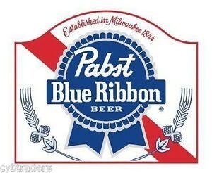 Pabst Logo - Details about Pabst Blue Ribbon Beer Logo Refrigerator / Tool Box Magnet
