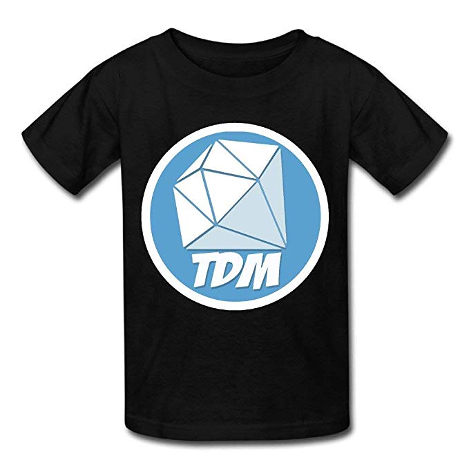 TDM Logo - Amazon.com: Isharan Kid's You Tube Dan TDM Logo Diamond T Shirt ...
