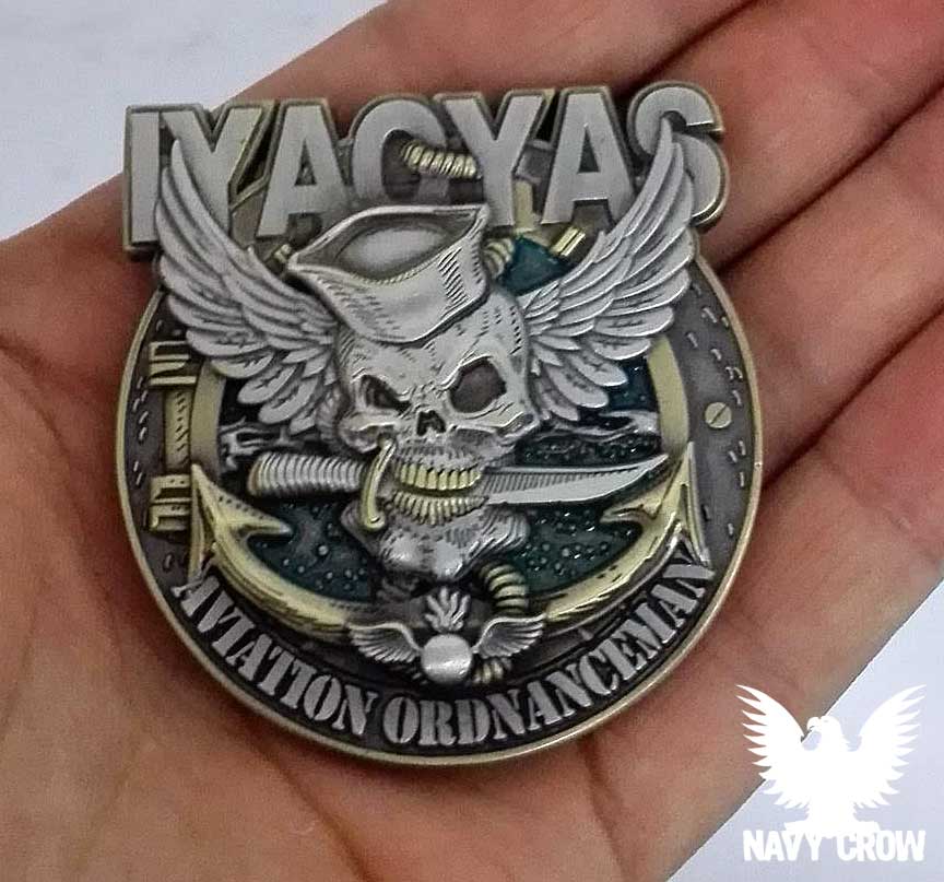 Iyaoyas Logo - IYAOYAS Aviation Ordnanceman US Navy Challenge Coin