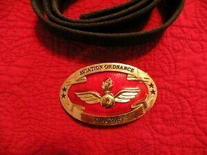 Iyaoyas Logo - Details about Vintage USMC USN A O Aviation Ordnance Belt Buckle w/ Belt  IYAOYAS