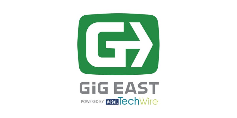 WRAL Logo - Gig East powered by TechWire logo 2018 | WRAL TechWire