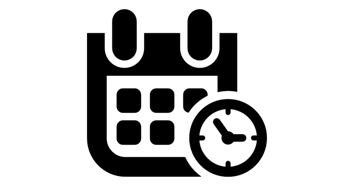 Date Logo - Event date and time symbol interface icons