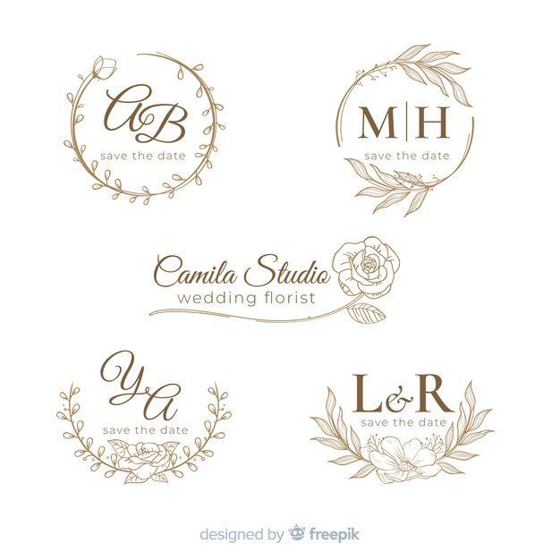 Date Logo - Hand drawn wedding logo collectio Vector | Free Download