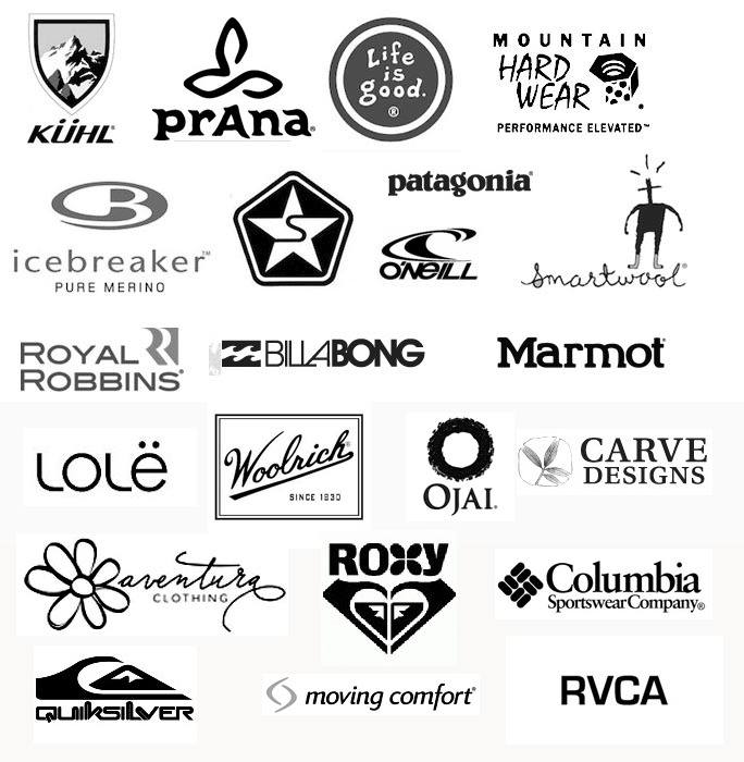 Black and White Clothing and Apparel Logo - Mountain Recreation- outdoor clothing and lifestyle apparel