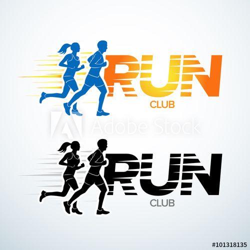 Runing Logo - Run club logo template. Sport logotype template, sports club ...