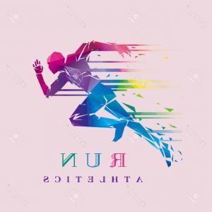 Runing Logo - Run Sport Club Logo Template Emblem With Running Vector