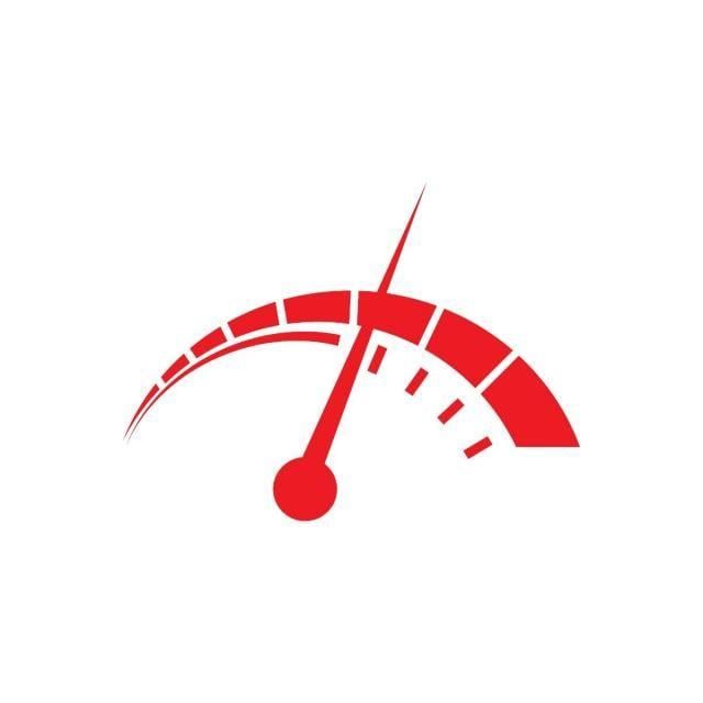 Speedometer Logo - Illustration of red speedometer logo design template vector Template ...