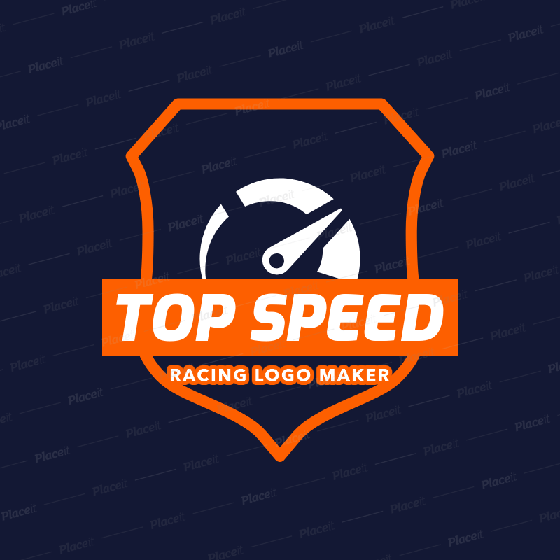 Speedometer Logo - Car Racing Logo Maker with Speedometer Graphics 1645a