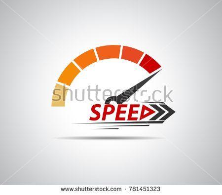 Speedometer Logo - Speed, vector logo racing event, with the main elements of the ...