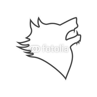 Howl Logo - Black wolf howl emblem or logo. Buy Photo