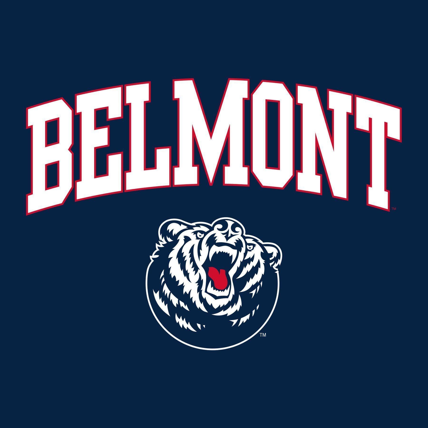 Belmont Logo - Arch Logo Belmont University Bruins Basic Cotton Long Sleeve - Navy