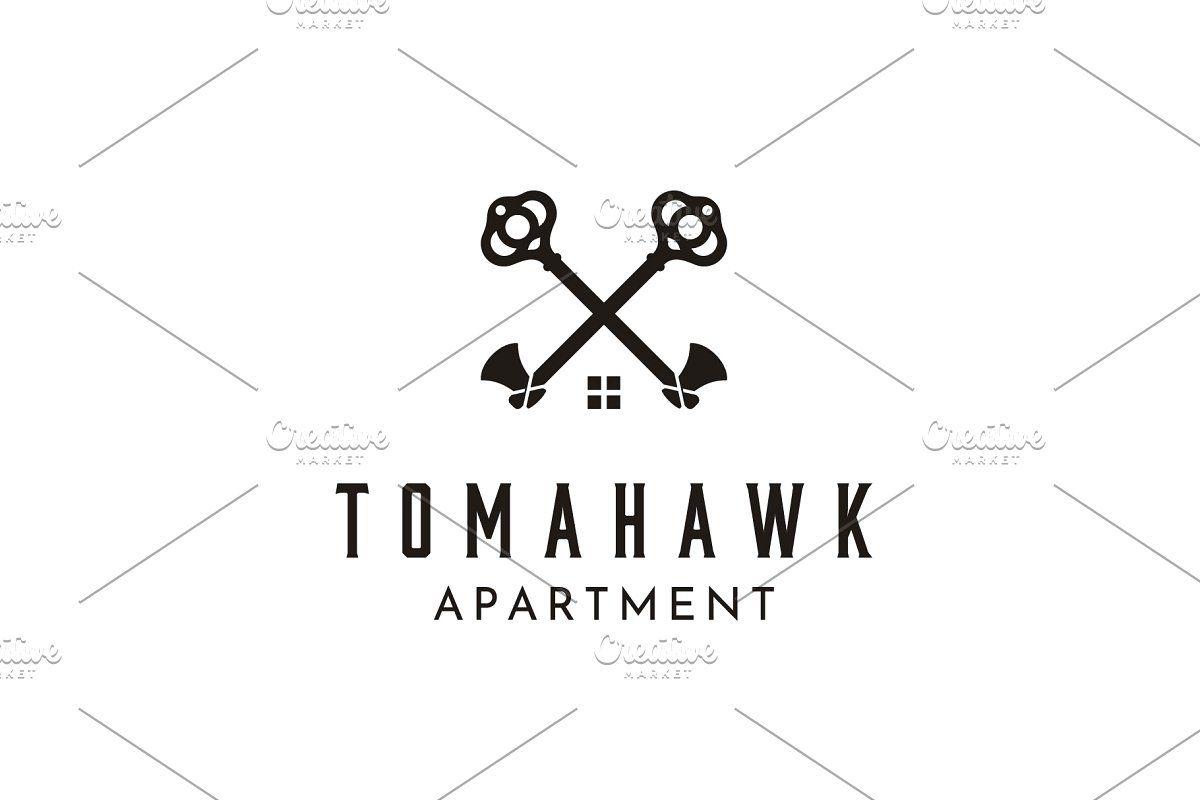 Tomohawk Logo - Keys with Tomahawk Axe & House Logo