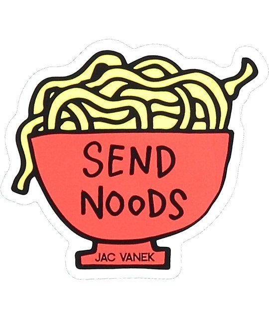 Zuimez Logo - JV by Jac Vanek Send Noods Sticker