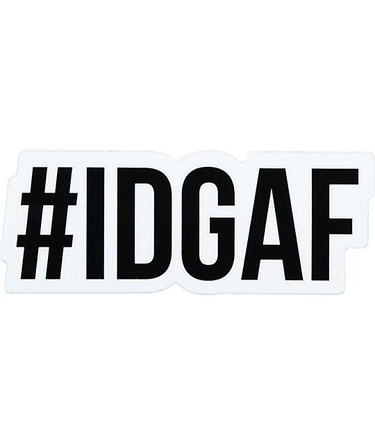 Zuimez Logo - #IDGAF Sticker