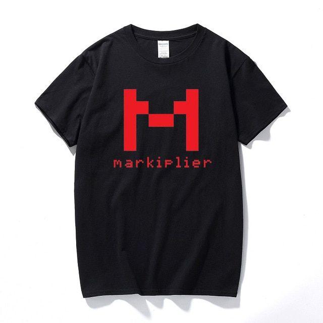 Markipliee Logo - US $9.99 15% OFF|Pewdiepie Youtube Gaming Jacksepticeye Brand's AneSwing  Markiplier Logo Fashion Men T Shirt Cool Funny Graphic Printed T Shirt-in  ...