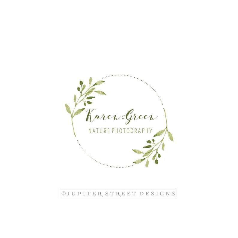 Laurel Logo - Nature Logo, Leaf Logo, Laurel Logo, Photography Logo, Watermark, Branding  Package, Logo Design