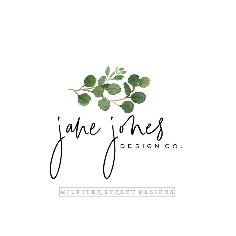 Laurel Logo - Premade Logo Laurel Logo Logo Design Modern Logo Minimal Logo Branch Logo Signature Logo Calligraphy Logo Tree Logo Logo Branding