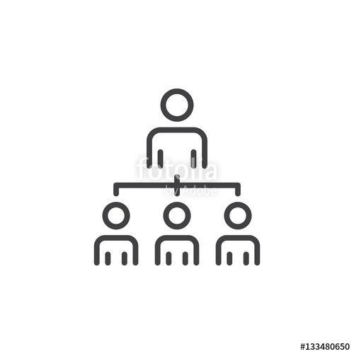 Structure Logo - Organizational structure of the company line icon, outline vector