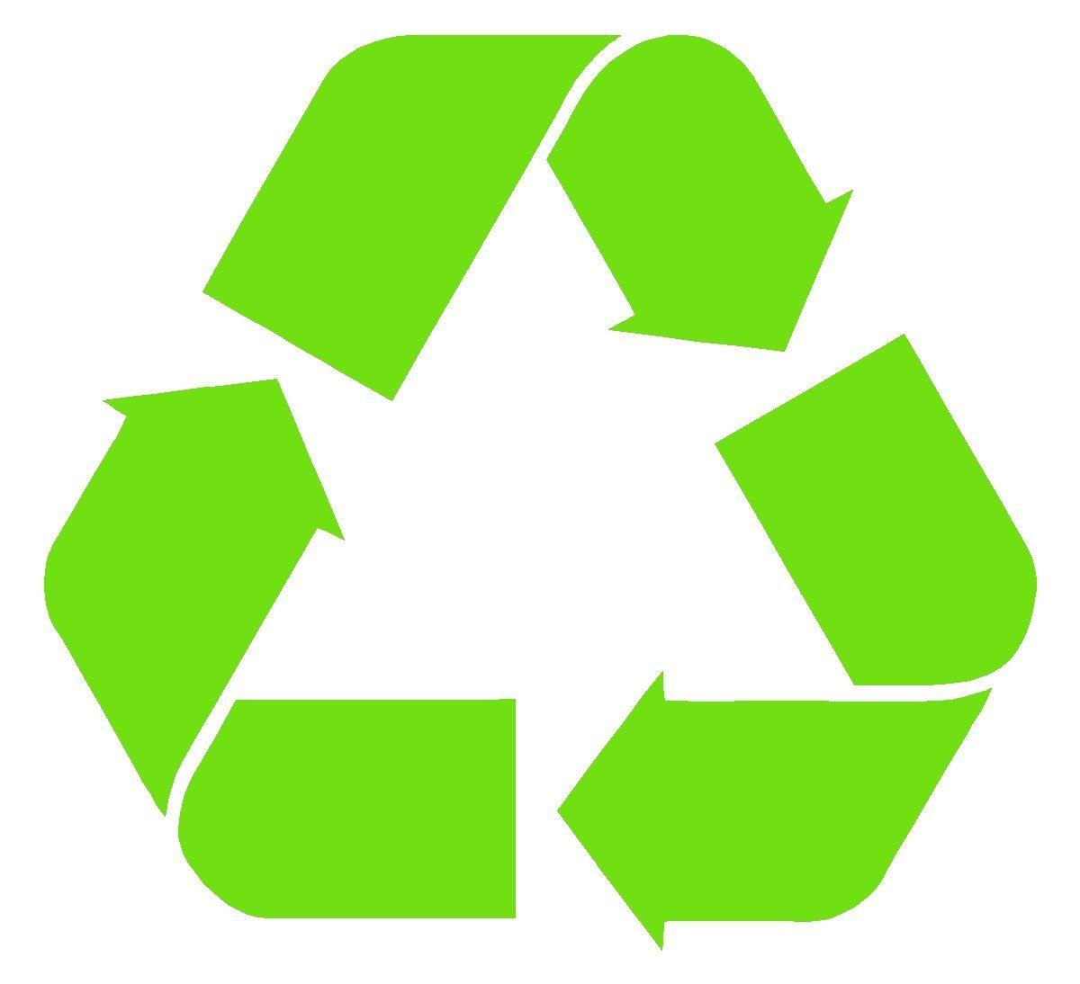 Bin Logo - Sassy Stickers Recycle Logo Lime Green 5