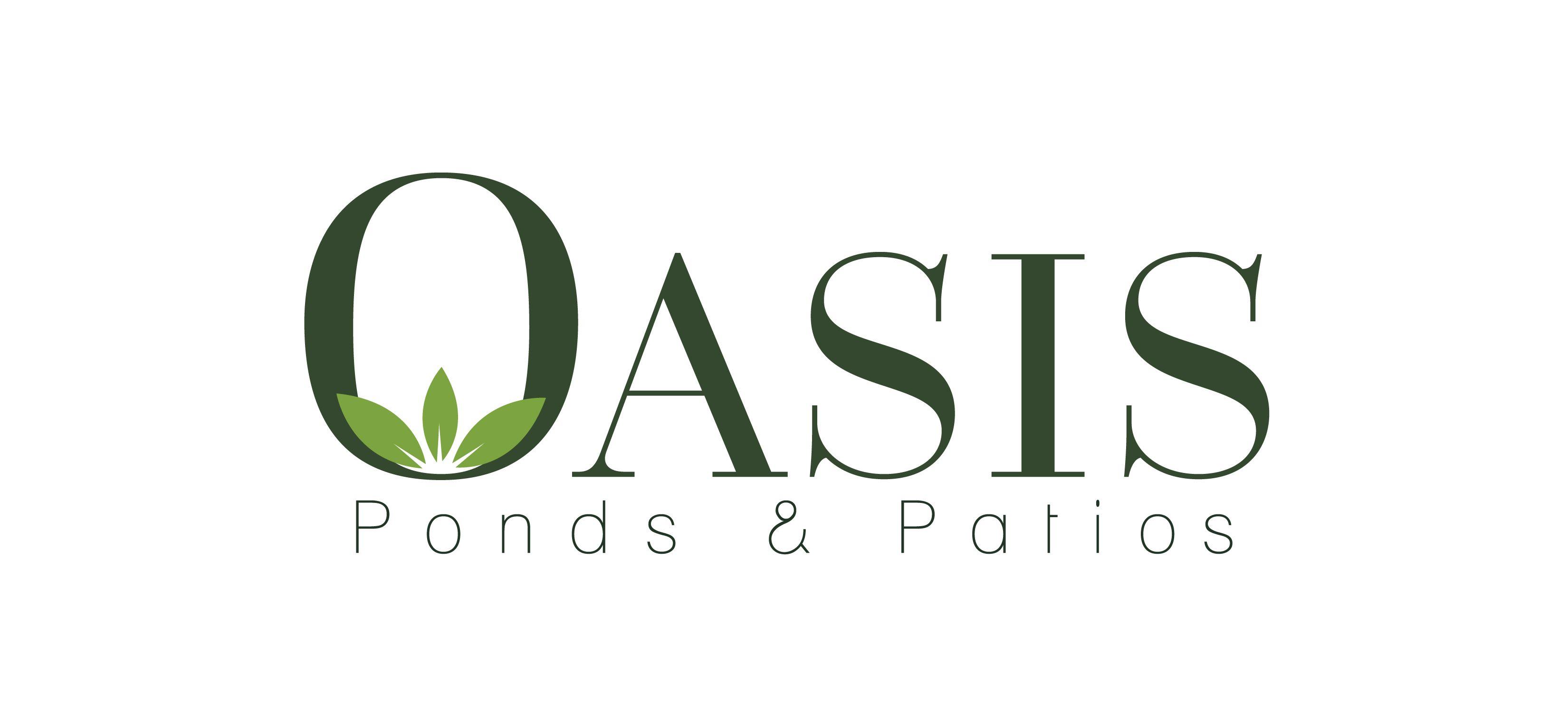 Ponds Logo - Oasis Ponds & Patios |