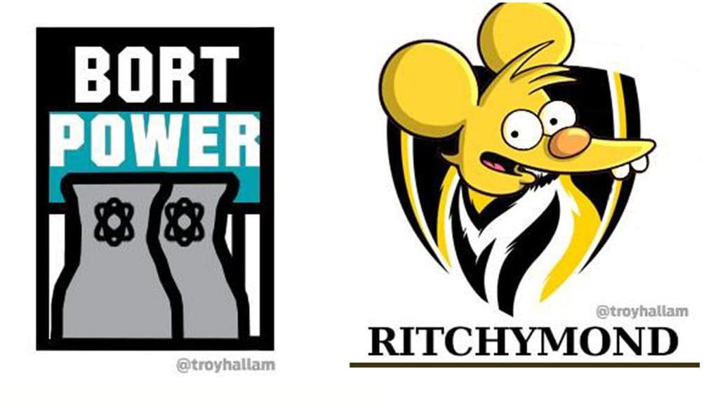 Hilarious Logo - AFL logos Simpsons: Twitter user creates hilarious footy logos