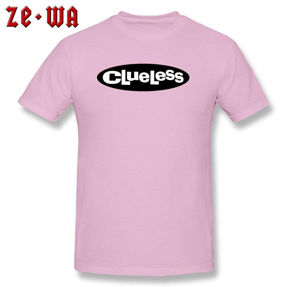 Clueless Logo - US $7.44 39% OFF. Newest Male Tshirts Title Words Clueless Logo Pure Cotton Normal Tops Tees White Red Dark Green Color T Shirt For Guy In T Shirts