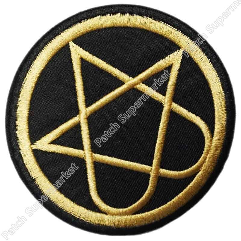 Heartagram Logo - US $79.0. 3.5 HIM Gold Heartagram Logo Music Band EMBROIDERED IRON On Patch T Shirt Transfer APPLIQUE Heavy Metal Rock Punk Badge In Patches