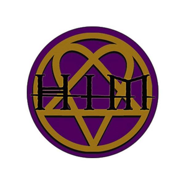 Heartagram Logo - HIM Heartagram And Logo Button