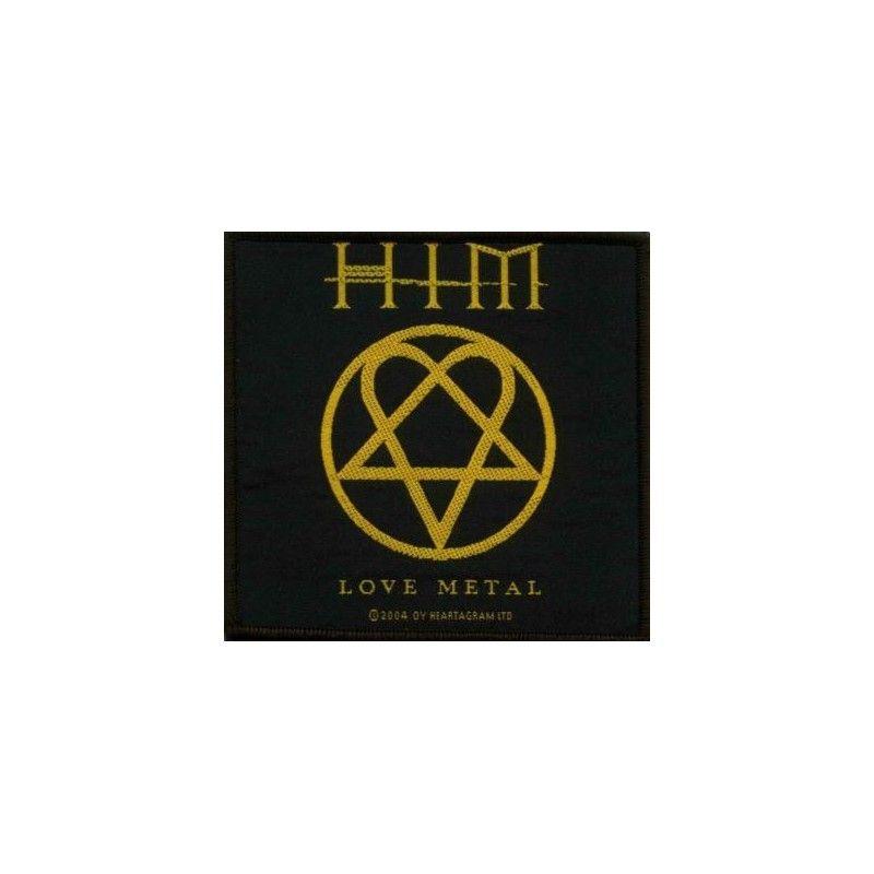 Heartagram Logo - HIM Sew On Patch Love Metal Heartagram Logo - Rock Band Flags