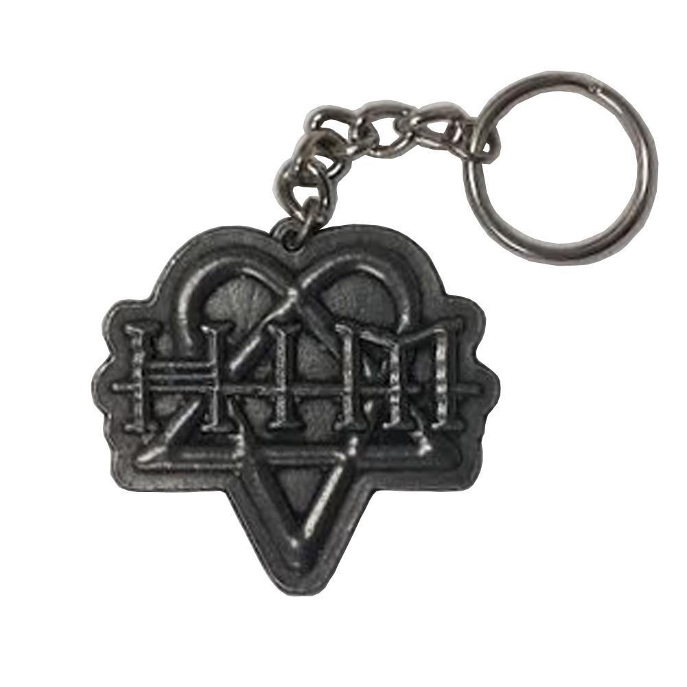 Heartagram Logo - HIM Heartagram And Logo Metal Keychain