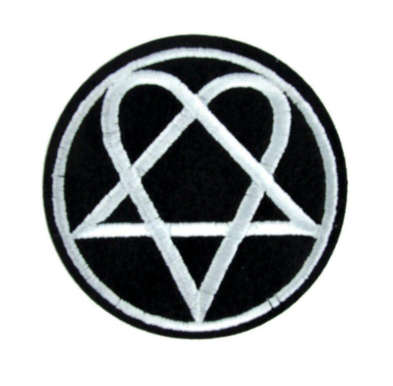 Heartagram Logo - Heartagram HIM Ville Valo Patch Iron on Applique Gothic Clothing Gloom Rock  - DYS-PA-337-Patch