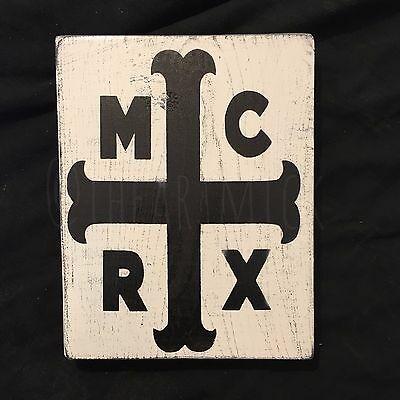 Mcrx Logo - MY CHEMICAL ROMANCE MCRX 5.5 x 7 Wood Sign New MCR logo