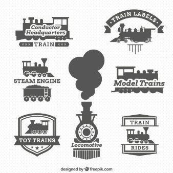Locomotive Logo - Locomotive labels. Craft Ideas. Train vector, Train tattoo, Train