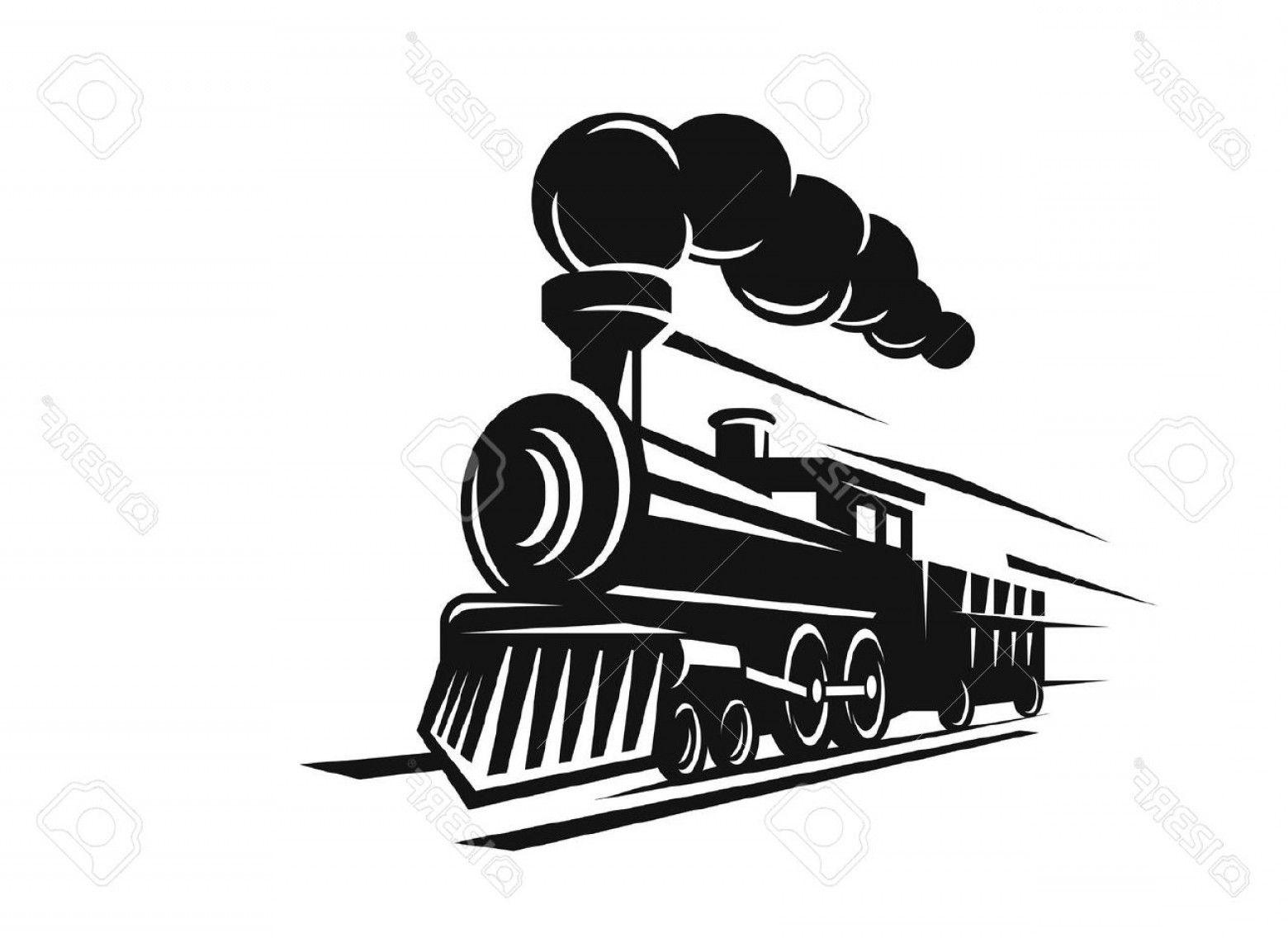 Locomotive Logo - Photostock Vector Vector Retro Train Logo On White Background ...