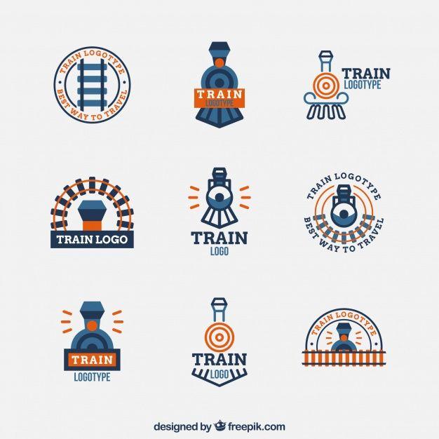 Locomotive Logo - Minimalist train logo collection Vector