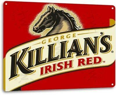 Killians Logo - GEORGE KILLIANS IRISH Red Beer Logo Distressed Retro Wall Decor Metal Tin  Sign