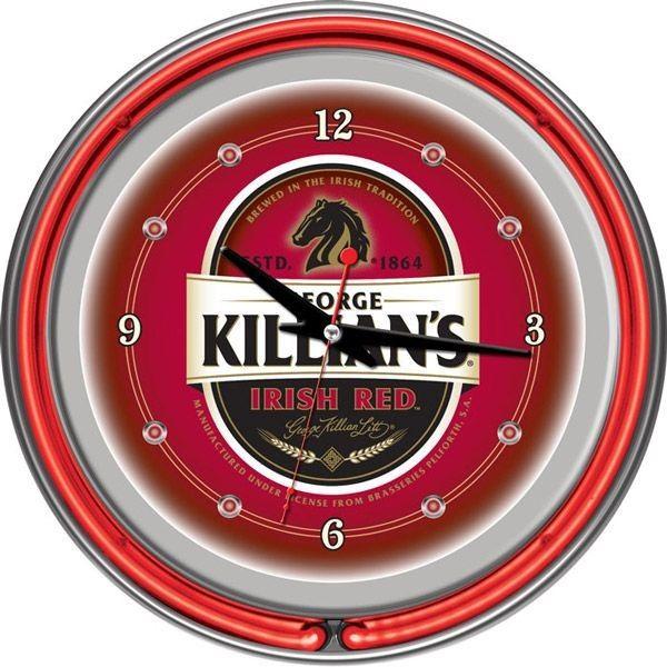 Killians Logo - George Killian's Neon Wall Clock