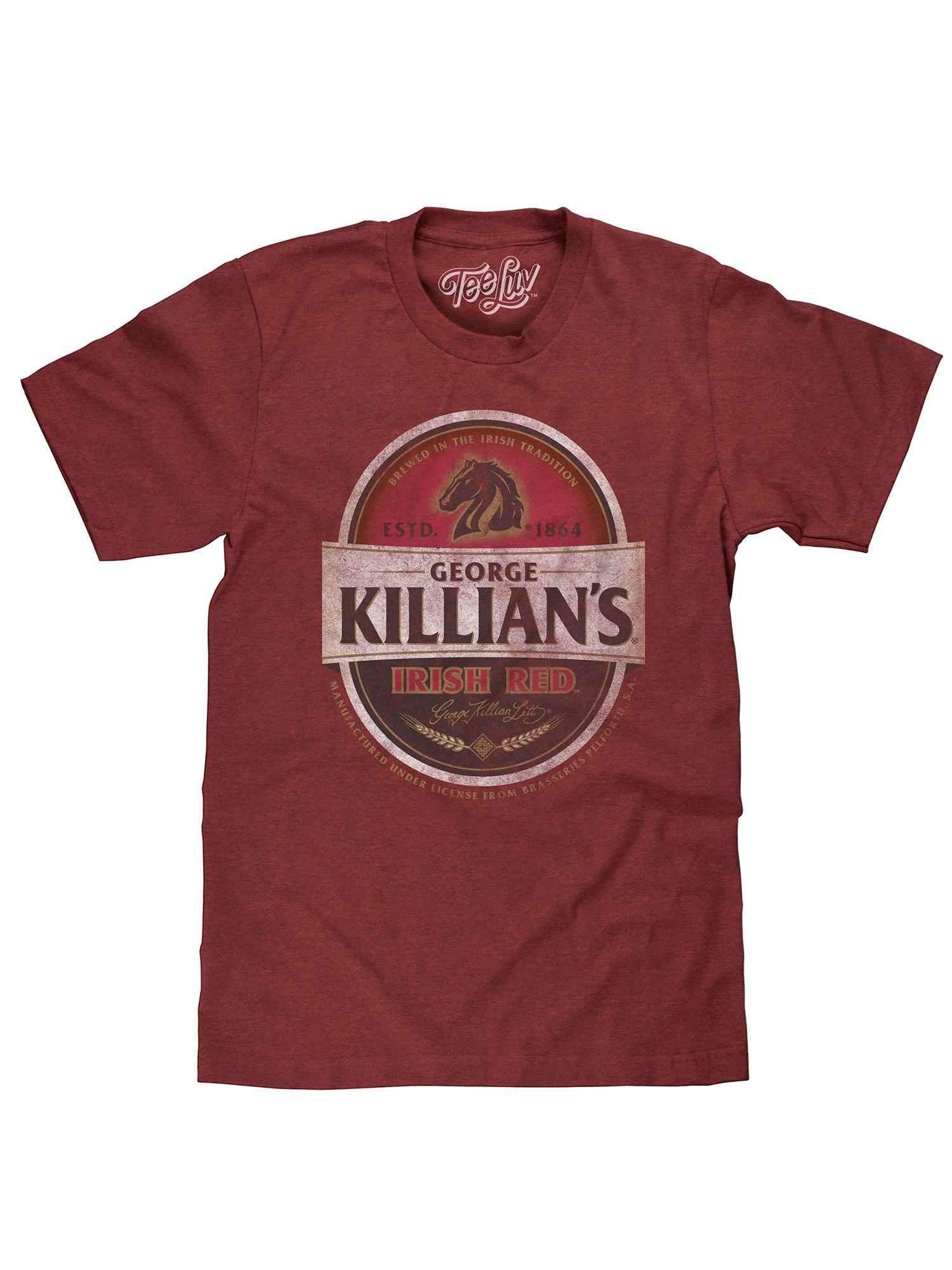 Killians Logo - Tee Luv George Killian's Irish Red Premium Beer Logo T-Shirt