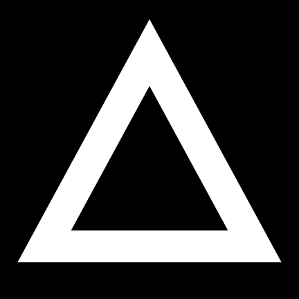 Black and White Triangle Logo - Triangle black white.svg